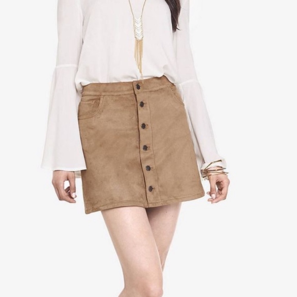 Express suede skirt